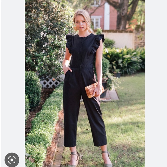 Gal Meets Glam black Kierra jumpsuit. New with tags never worn. - Picture 1 of 6